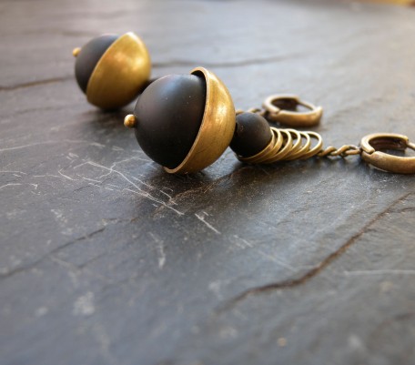 Boucles d’oreilles Audace noire